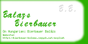 balazs bierbauer business card